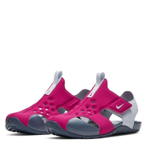 BRAND NEW youth girl Nike nike sunray protect closed toe velcro sandals 2Y 3Y - Picture 1 of 7